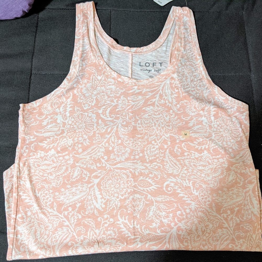 LOFT Floral Pink Tank
